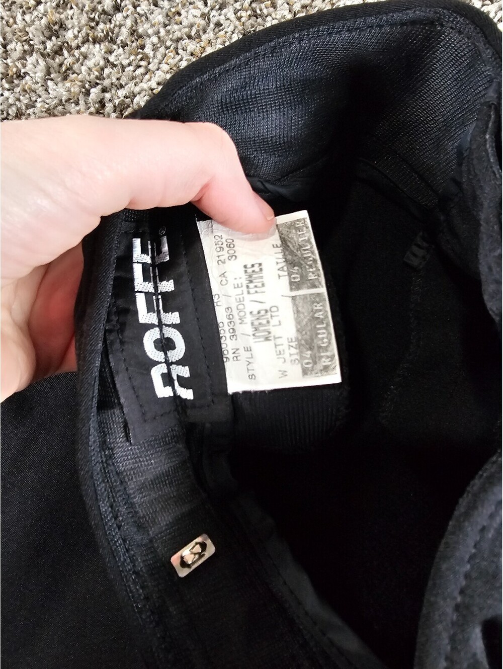 Vintage 1990s Schoeller Womens Sz 4 Stirrup Style Ski Winter Pants Black - Picture 4 of 5